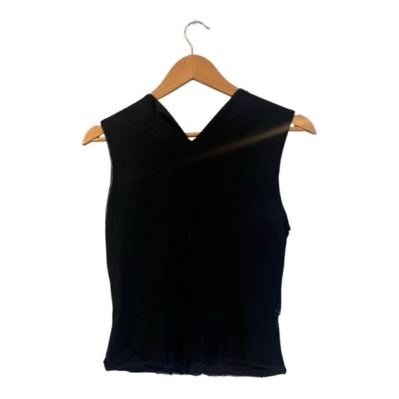 Flora Nikrooz Black Embellished Top Beaded Lace Tank Medium Evening Formal - Picture 3 of 7